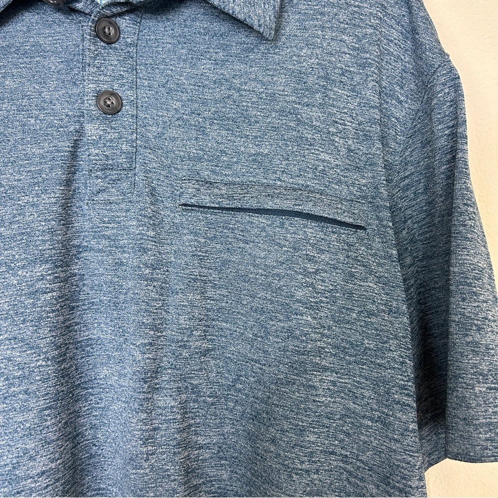 Duluth Trading Nylon Short Sleeve Button Up Polo Mens Size M Relaxed Fit - Picture 3 of 7